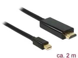 Delock kábel mini DisplayPort 1.1 dugó  HDMI-A dugó  csatlakzókkal 2 m (83699)