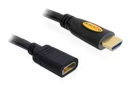 Delock magas sebességű HDMI hosszabbító kábel, Ethernettel, A apa / anya, 1 m (83079)