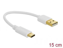 Delock Töltokábel USB A - USB Type-C  csatlakozó végekkel 15 cm (85355)