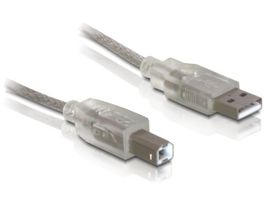 Delock USB 2.0 A-B apa/apa 0,5 m-es kábel Ferritgyűrűvel (82057)