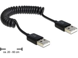 Delock USB 2.0-A apa / apa tekercselt kábel (83239)