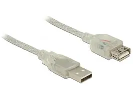 Delock USB 2.0-s bővítőkábel A-típusú csatlakozódugóval  USB 2.0-s, A-típusú csatlakozóhüvellyel, 0 (82244)