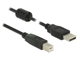 Delock USB 2.0-s kábel A-típusú csatlakozódugóval  USB 2.0-s, B-típusú csatlakozódugóval, 2,0 m, fe (84897)