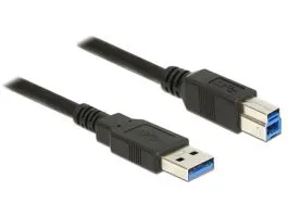 Delock USB 3.0-s kábel A-típusú csatlakozódugóval  USB 3.0-s, B-típusú csatlakozódugóval, 5,0 m, fe (85070)