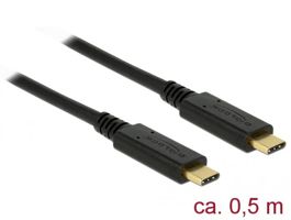 Delock USB 3.1 Gen 2 (10 Gbps) kábel Type-C a Type-C 0,5 m 3 A E-Marker (83042)