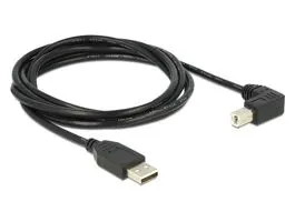 Delock USB2.0 kábel USB A dugó - USB B 90 dugó csatlakozókkal, 2m (83528)