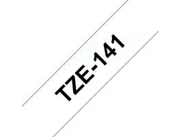 Brother TZE-141 laminált P-touch szalag (18mm) Black on Transparent - 8m