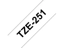 Brother TZE-251 laminált P-touch szalag (24mm) Black on White - 8m