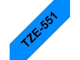 Brother TZE-551 laminált P-touch szalag (24mm) Black on Blue - 8m