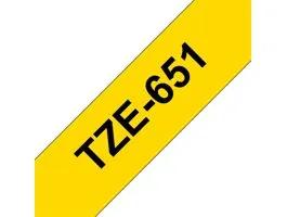 Brother TZE-651 laminált P-touch szalag (24mm) Black on Yellow - 8m