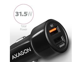 AXAGON PWC-QC5 QC3.0 + 2.4A Car Charger Black