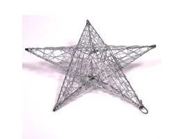 Iris Csillag alakú 20cm/ezüst színű festett fém dekoráció