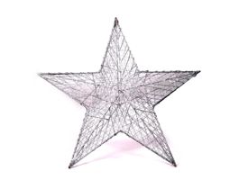 Iris Csillag alakú 52cm/ezüst színű festett fém dekoráció