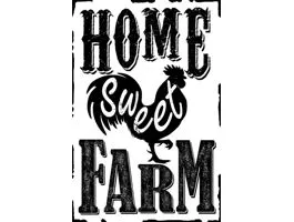 PF Home Sweet Farm 20x30 cm-es retro dekor fémtábla