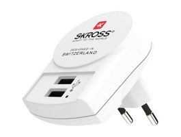 Skross 2xA típusú bemenettel USB töltő