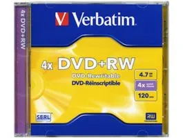 VERBATIM DVDVU+4 DVD+RW normál tokos DVD lemez