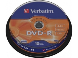 Verbatim DVD-R 4,7GB 16x (10 darab/henger) DVD lemez