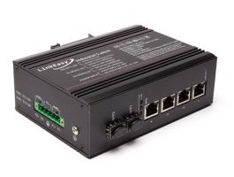 LinkEasy ipari PoE switch 2xGbE SFP+4x10/100/1000BaseTX 802.3at