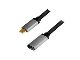 Logilink USB 3.2 Gen2 Type-C kábel, C/M C/F, 4K, alu, 0,5 m (CUA0105)
