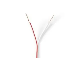 NEDIS Hangszóró kábel 2x 0.35 mm2 CCA 100.0 m Kerek PVC Fehér Zsugor csomagolás (CAGW0350WT1000)