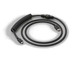 Billentyűzet kiegészítő Glorious Coiled Cable Ghost White USB-C Spirálkábel Fekete