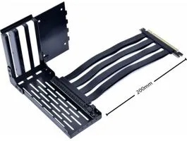 Kábel Riser Lian Li LANCOOL II-1X Riser Card + PCI-Slot takaró Fekete