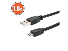 DELIGHT USB kábel 2.0 A dugó - B dugó (micro) 1,8 m