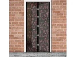 DELIGHT Szúnyogháló függöny ajtóra -mágneses- 100 x 210 cm - &quot;Love&quot;