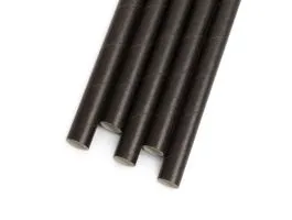 FAMILY Papír szívószál - fekete 197 x 6 mm - 150 db / csomag