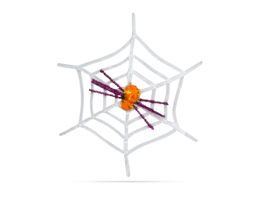 EGYEB Pókháló pókkal - halloween-i dekoráció - fehér