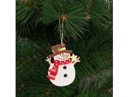 FAMILY Karácsonyfadísz - hóember - akasztható - 8,2 x 10 cm