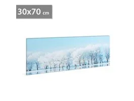 FAMILY LED-es fali hangulatkép - téli táj -  2 x AA, 70 x 30 cm