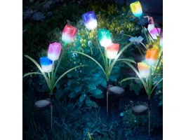 GARDENOFEDEN Leszúrható szolár virág - RGB LED - 70 cm - 2 db / csomag