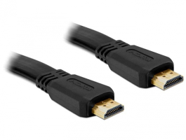 Delock High Speed HDMI Ethernet kábel - A apa/apa 1,0m lapos (82669)