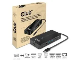 DOC Club3D USB Gen1 Type-C 7-1 hub with 2x HDMI, 2x USB-A, RJ45+3,5mm Audio+PD 3.0