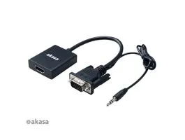 KAB Akasa VGA  HDMI  audio kábellel- AK-CBHD23-20BK