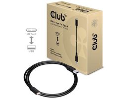 KAB Club3D USB 3.1 Type-C to Type-A kábel 10Gbps PD 60W M/M - 1m
