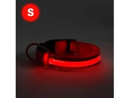 EGYEB LED-es nyakörv - akkumulátoros - S méret - piros