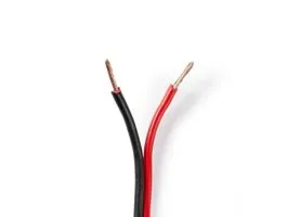 NEDIS Hangszóró kábel 2x 1.50 mm2 CCA 100.0 m Kerek PVC Fekete / Piros Zsugor csomagolás (CAGW1500BK1000)