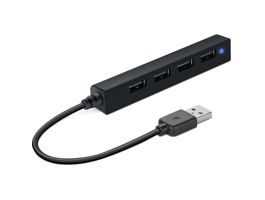 Speedlink SL-140000-BK SNAPPY SLIM USB Hub, 4-Port, USB 2.0, Passzív, fekete