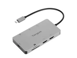 TARGUS Dokkoló DOCK423EU, USB-C Dual HDMI 4K Docking Station with 100W PD Pass-Thru