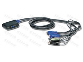 Aten 2-Port USB VGA/Audio Cable KVM Switch (1.8m) (CS62U)