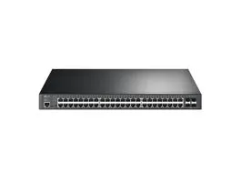TP-LINK Switch 48x1000Mbps (48xPOE+) + 4xGigabit SFP + 2xkonzol port, Menedzselhető Rackes, TL-SG3452P