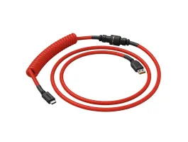 Billentyűzet kiegészítő Glorious Coiled Cable Crimson Red USB-C Spirálkábel Piros