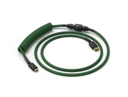 Billentyűzet kiegészítő Glorious Coiled Cable Forest Green USB-C Spirálkábel Zöld