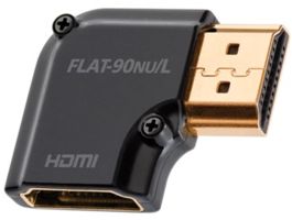 AudioQuest HDM90NUL HDMI Type A aljzat - Type A aljzat aranyozott csatlakozós 90 fokos adapter