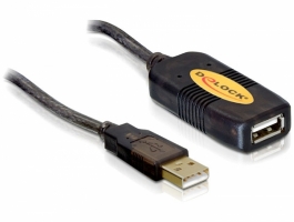 Delock USB 2.0 apa - anya hosszabbító aktív 10m (82446)
