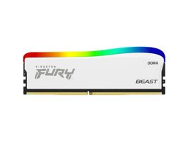 Kingston 16GB 3600MT/s DDR-4 CL18 FURY Beast White RGB SE (KF436C18BWA/16) memória