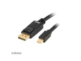 KAB Akasa 8K Mini DisplayPort to DisplayPort Adapterkábel - 200cm - AK-CBDP22-20BK