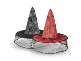 EGYEB Halloween-i boszorkány kalap - 2 szín - poliészter - 38 cm